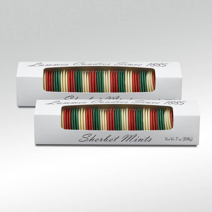Holiday Sherbet Mints 7 oz for wholesale by Lammes Candies