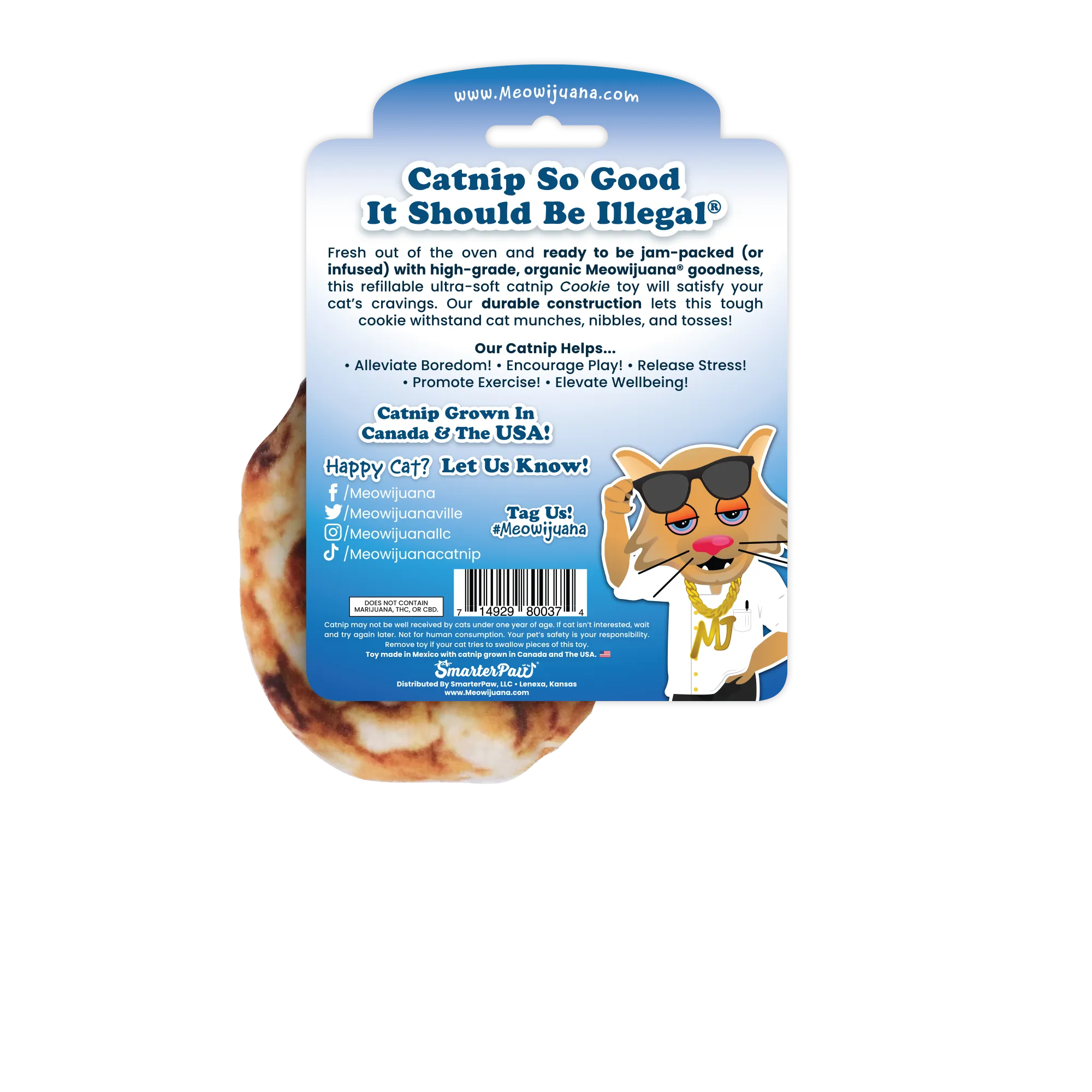 SmarterPaw | Meowijuana & Doggijuana – wholesale Leksak - Katt – Meowijuana® Get Baked Cookie Påfyllningsbar Kattleksak6