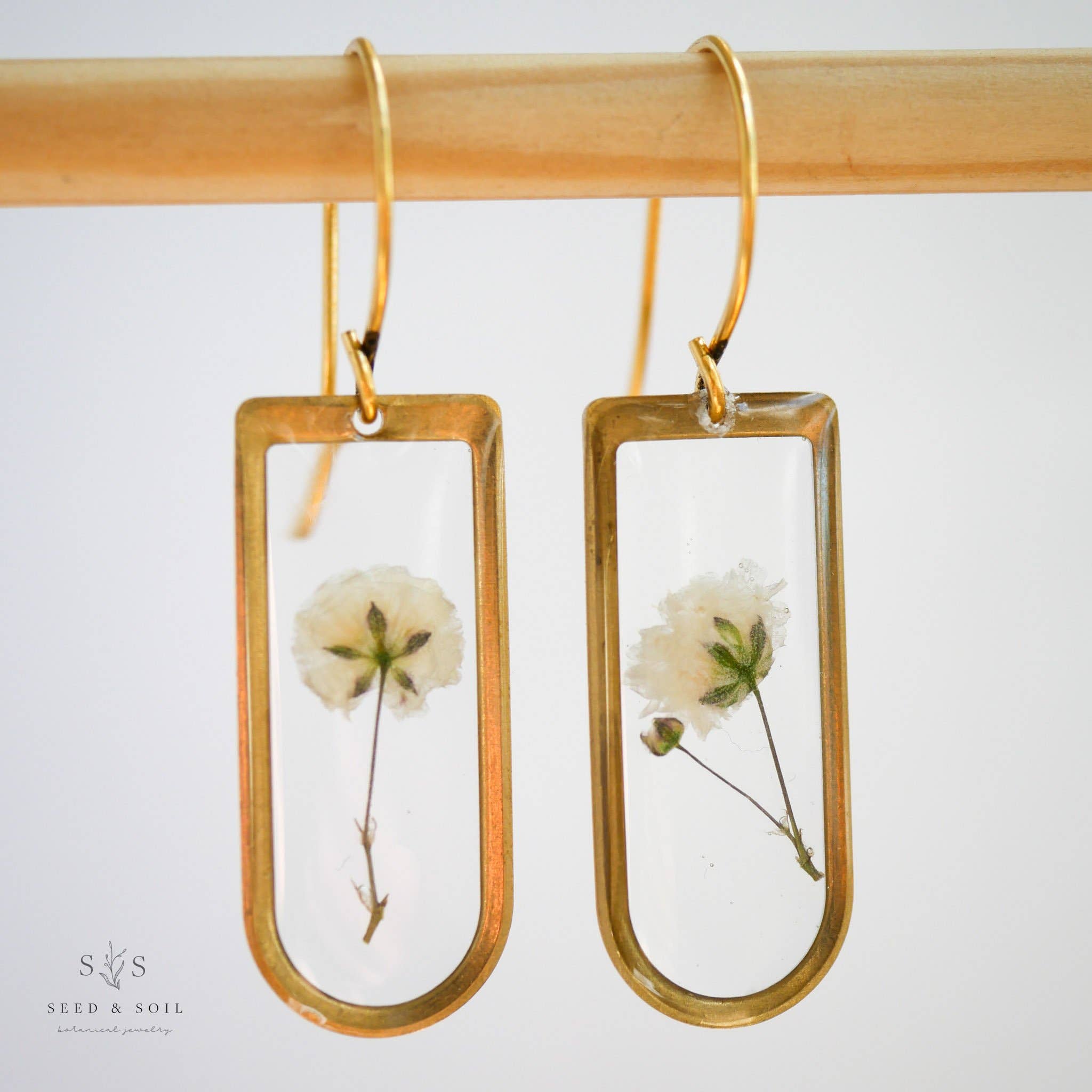 Seed & Soil Botanical Jewelry – wholesale Dangle earrings – Cathedral Earrings5
