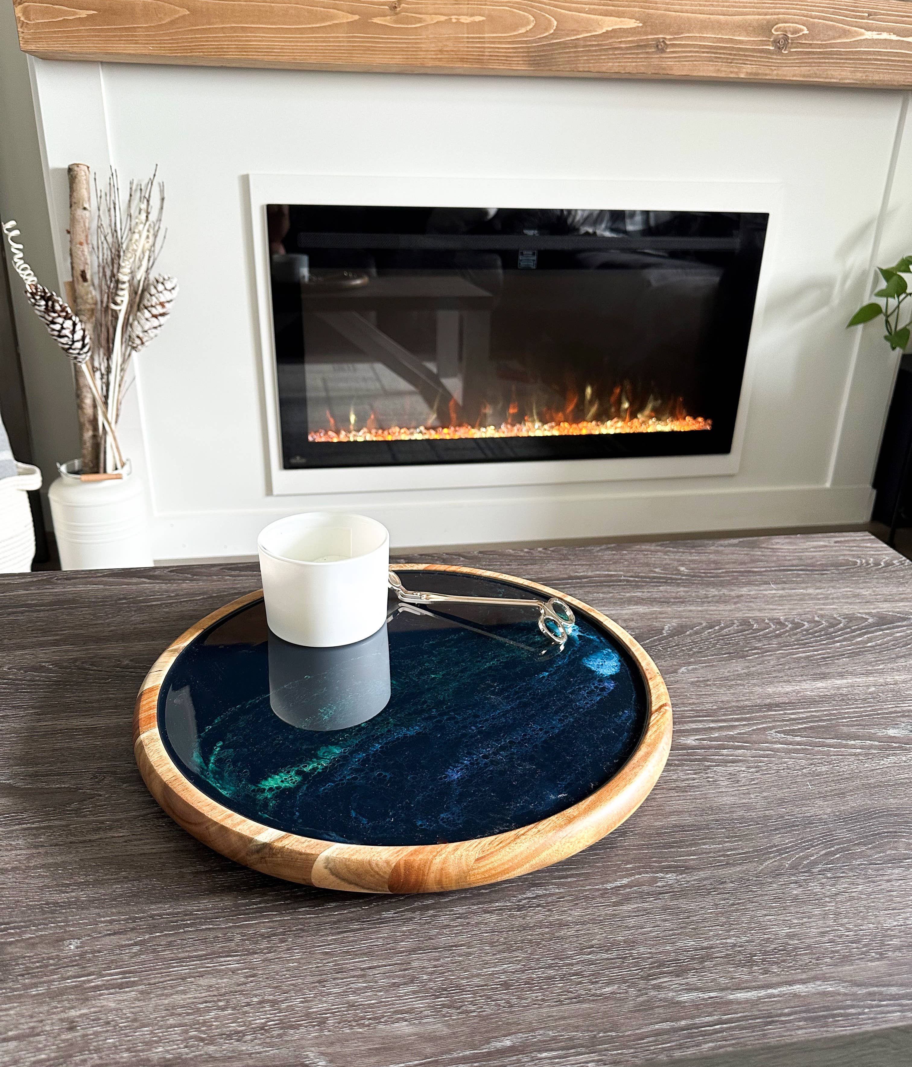 Lynn & Liana Designs - Vente Plateaux de service - Plateau tournant en résine de bois d'acacia - Lazy Susan 16" SANS TARIFS !17