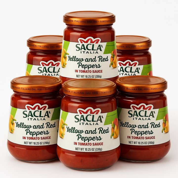 Sacla - Wholesale Canned Vegetables - Sacla Italy Peperonata Roasted Peppers Tomato Sauce 6x10oz2