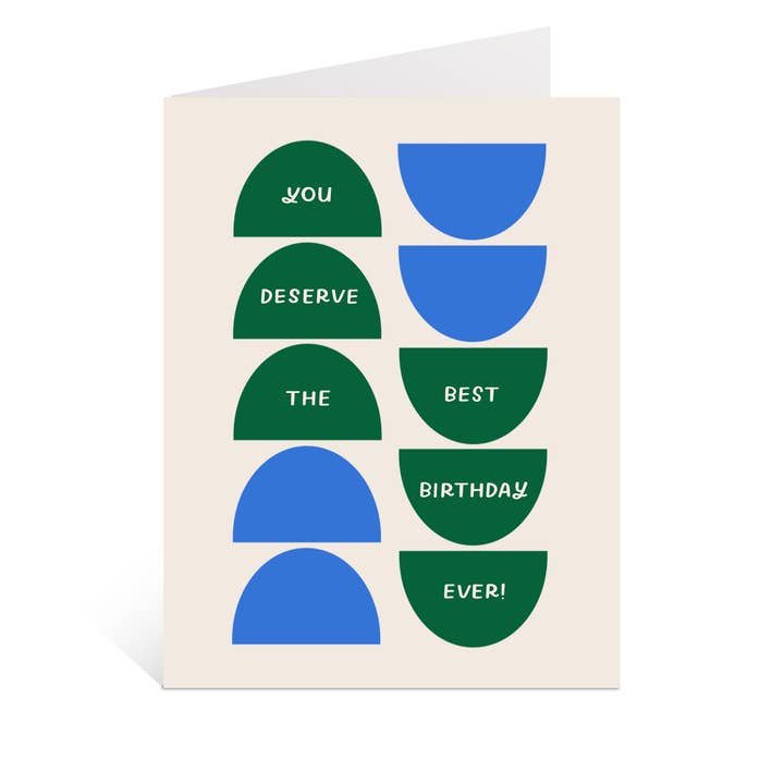 Best Birthday Ever Greeting Card | Colorful Shapes for wholesale by Just Follow Your Art
