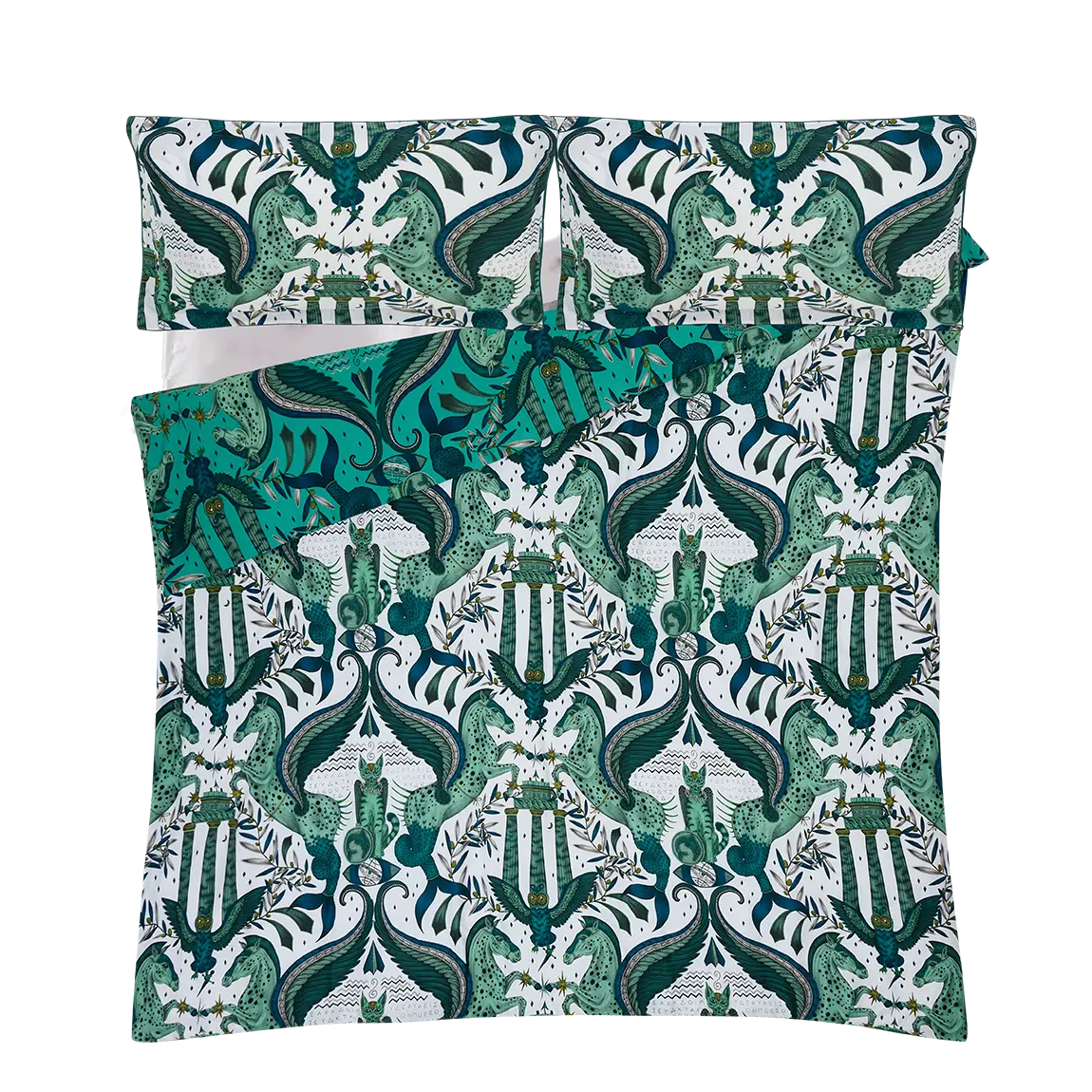 Peacock White Odyssey Bedding Set - UK/EU Sizing for wholesale on Faire24