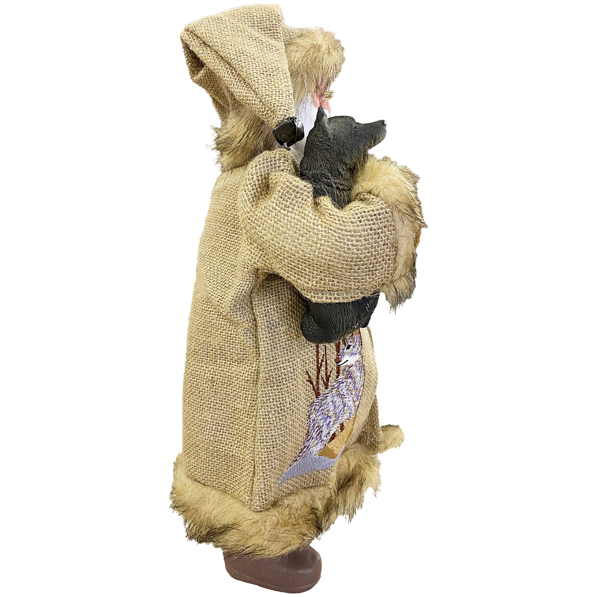 Santa’s Workshop Inc. - Vente Décoration de Noël - 15" L'Appel du Loup Claus2