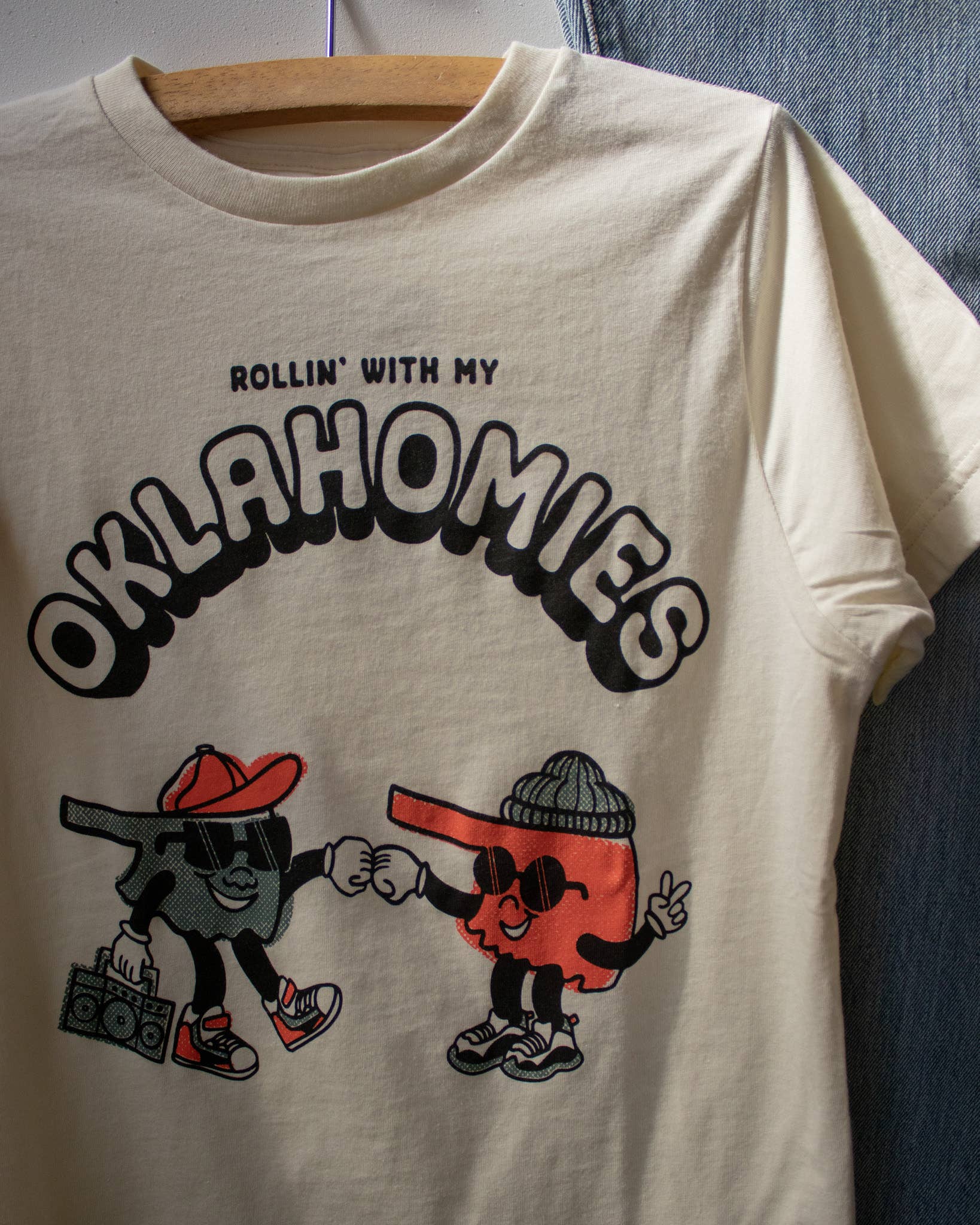 Natural Oklahomies Kids Tee for wholesale on Faire1