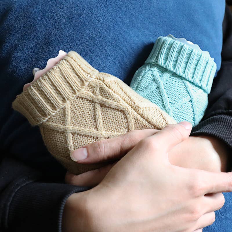 BRIGHT IRIS - Wholesale Hand Warmer - Mini Lightweight Silicone Hot Water Warmer with Knit Cover7