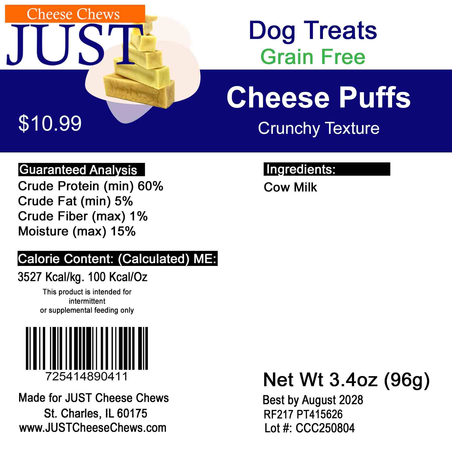 JUST Cheese Chews - Wholesale Pet Treats - Dog - Yak Cheese Puffs  Dog Treats 1 Lbs Bulk 5