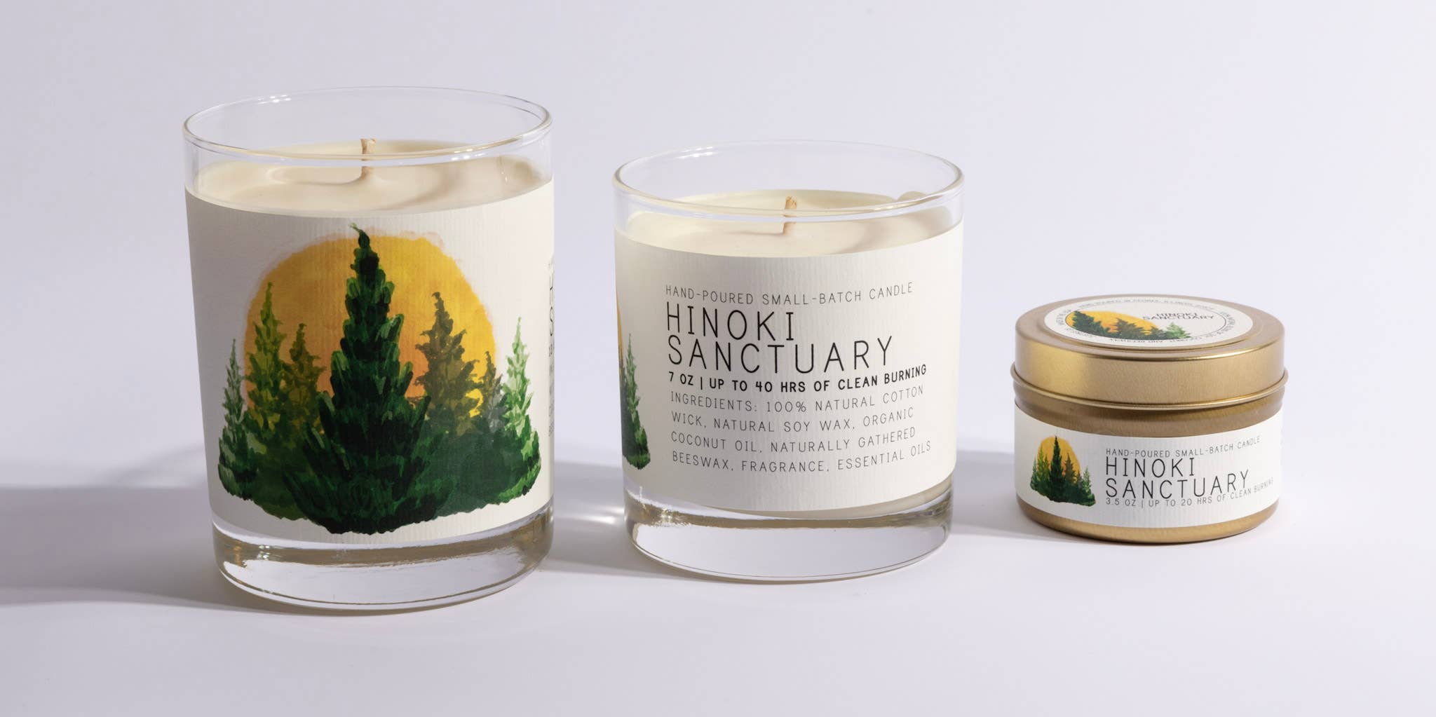 Just Bee - Vente Bougie en bocal - Hinoki Sanctuary - Bougie moyenne en verre - Just Bee2
