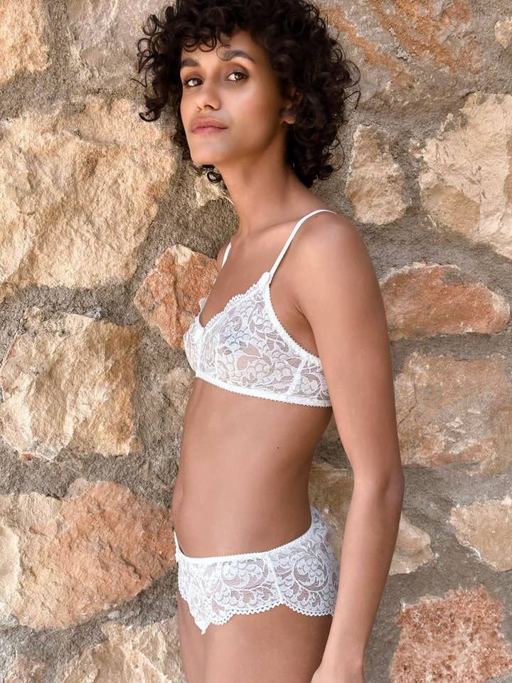 Ariane Delarue - Wholesale Bralette - Women's - Miriam, Bridal Bralette in stretch lace3