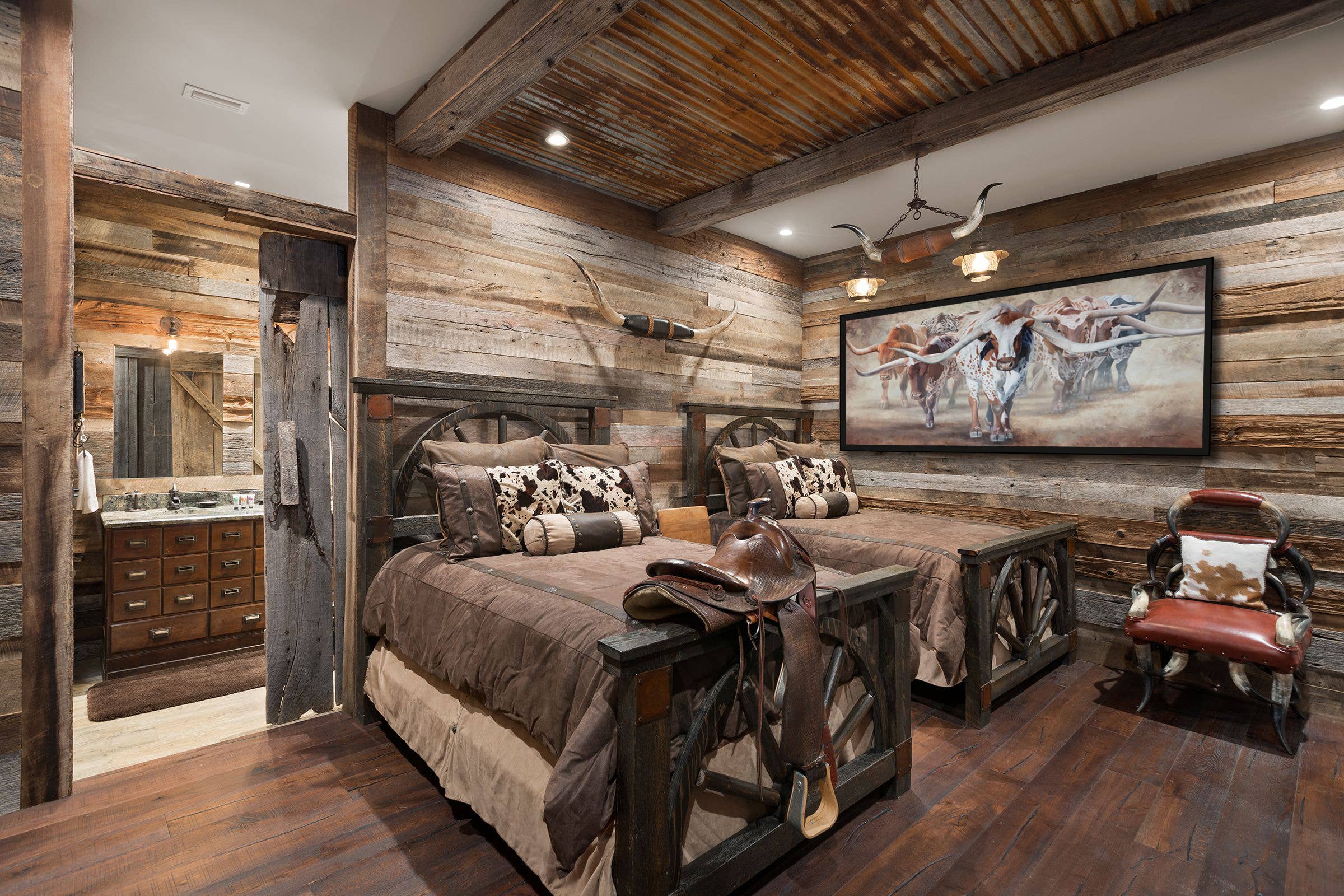 James Corwin Fine Art - Vente Affiche d'art - Impression sur toile Western Trail Boss - Texas Longhorn Cattle Art5