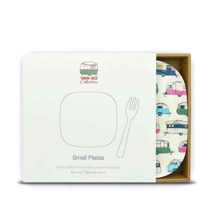 4 Piece Bamboo 22cm Plate Set | Iconic Collection for wholesale by Van Go Collections