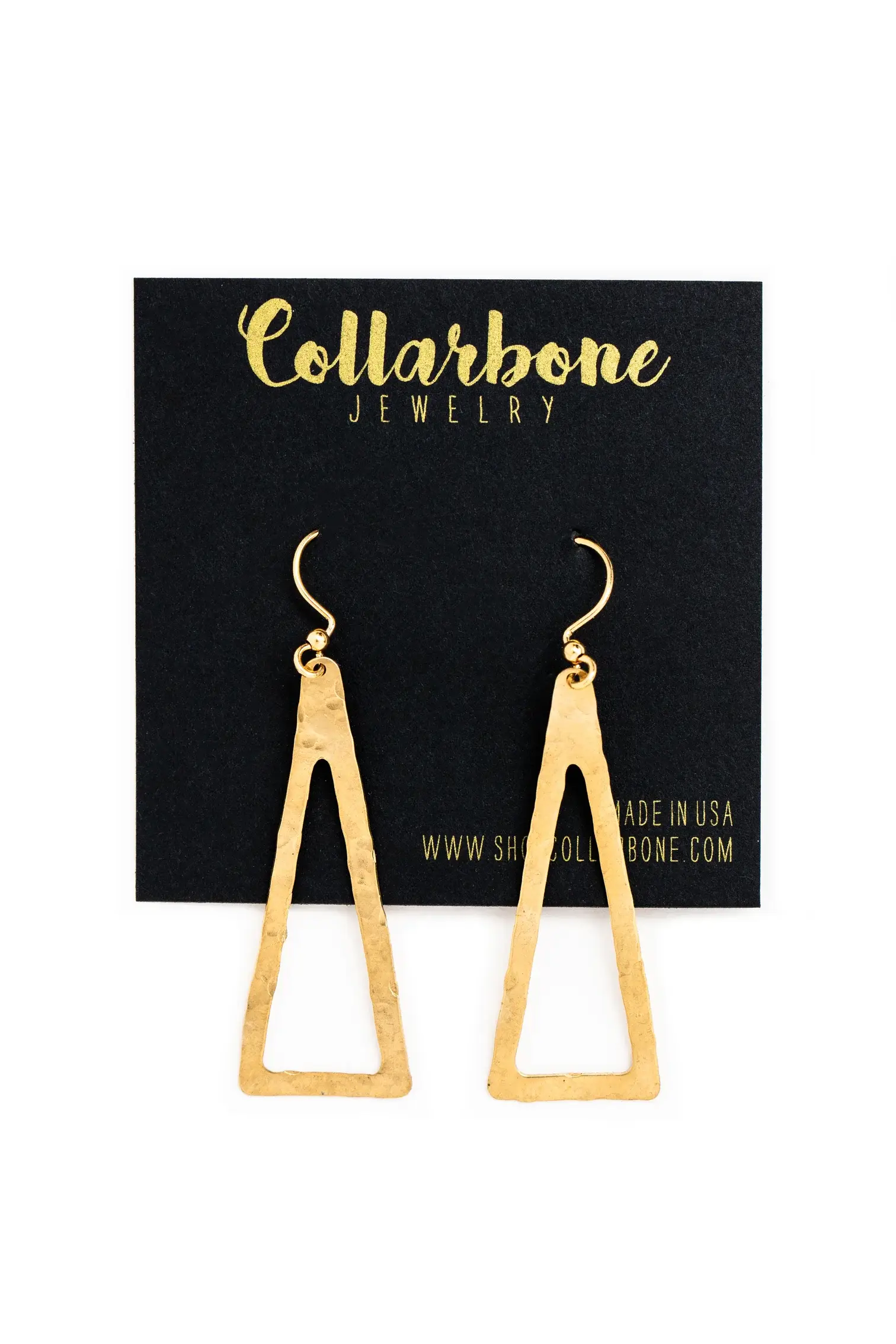 Collarbone Jewelry - Wholesale Dangle Earrings - Large Open Triangle Earrings1