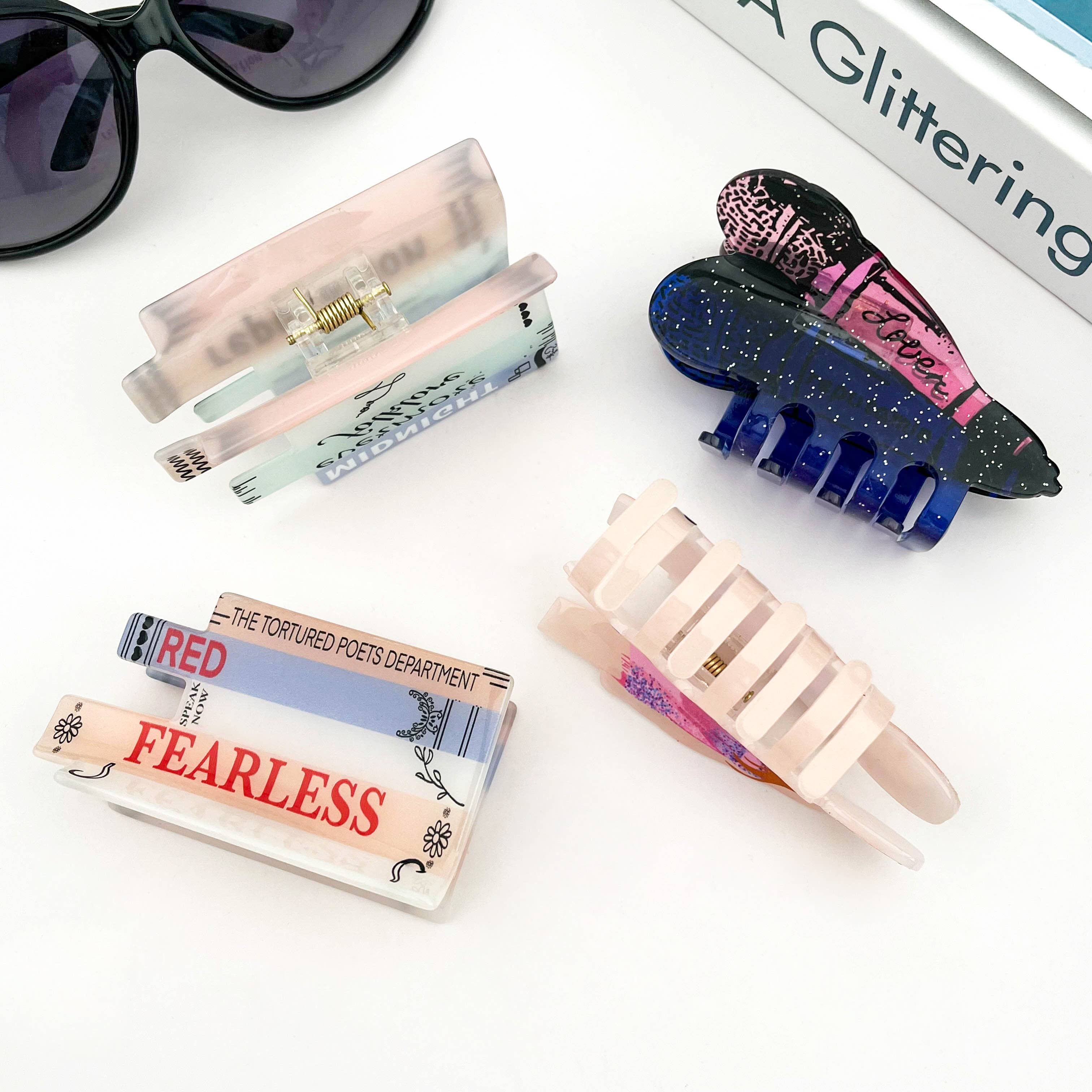 SoapElenGlen – Großhandel Haarclip – Damen – Buch- und Mikrofon-Haarspangen, niedliche neuartige Haarklauenklammer5