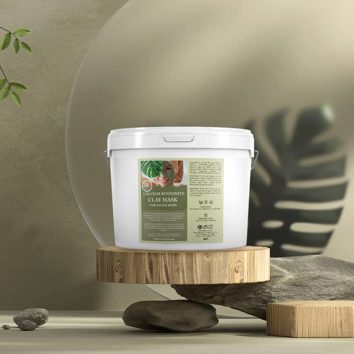 The Midwest Sea Salt Company - Wholesale Skincare Face Mask - Calcium Bentonite Clay Mask - 10lbs (128oz)