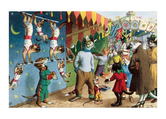 Laughing Elephant - Wholesale Everyday Greeting Card - Cats at the Carnival - Captivating Cats Card1