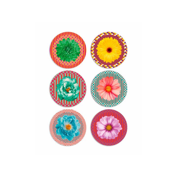 Emily Evans - Wholesale Placemat - Flower Power Coasters - Set of 6 Pieces0