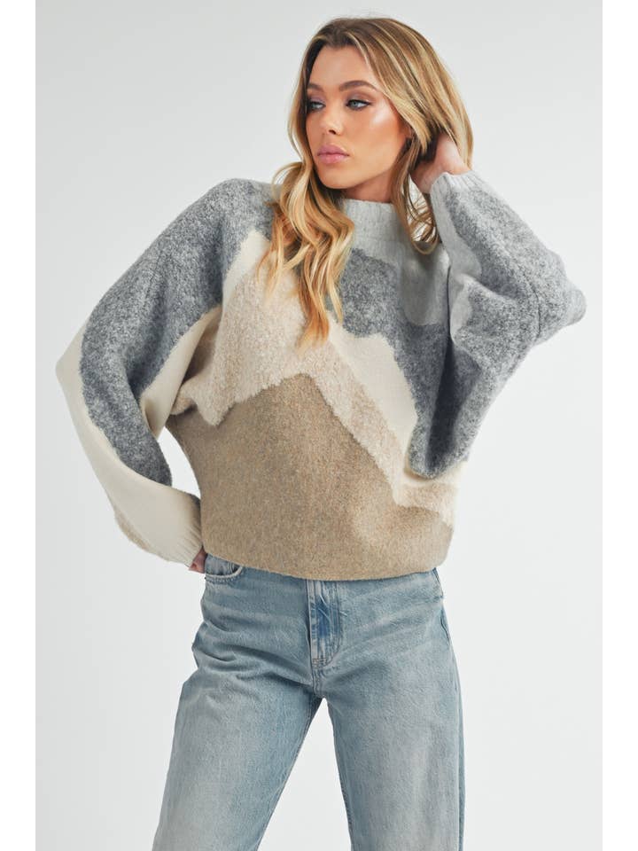 Gray Tan 3181EK Sweater 1 for wholesale on Faire