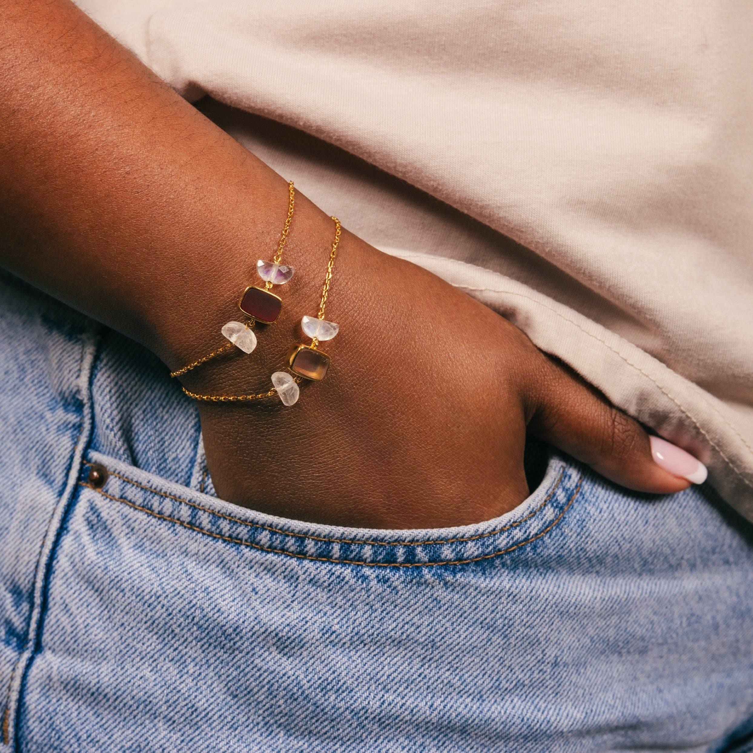 MAMASTE - Wholesale Charm/Dangle Bracelet - Harmony & Love MAMASTE (Rose Quartz)2