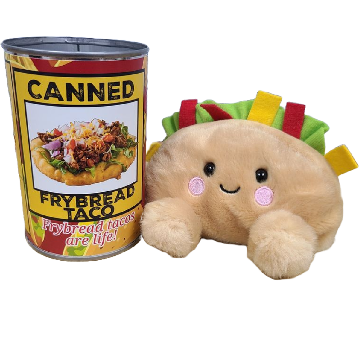 Canned Gifts - Wholesale Gag Gift/Novelty Gift - Canned Frybread Taco | Stuffed Animal Plush w/Jokes | Gift0