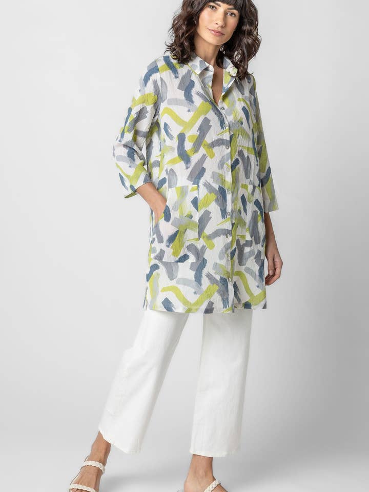 Abito camicia tunica stampata Monsoon per la vendita all'ingrosso da parte di Komil