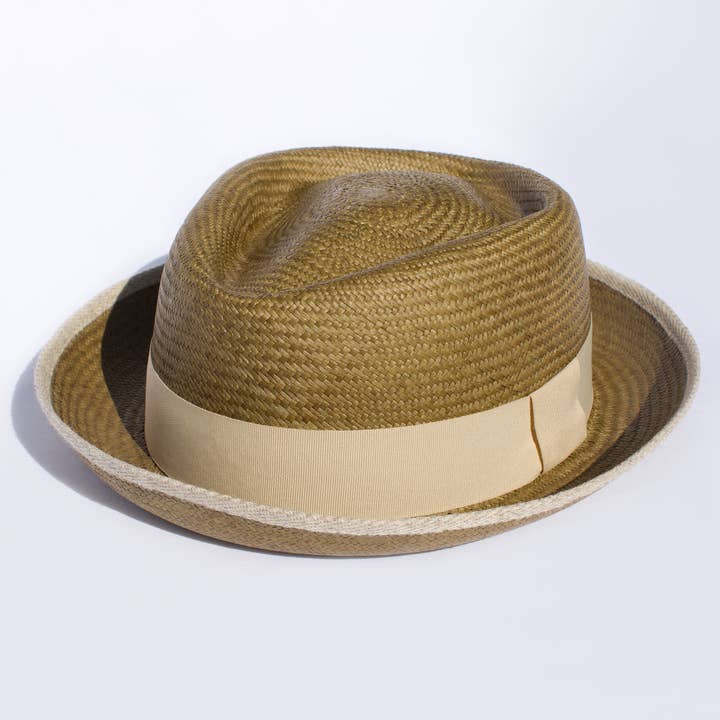 Santa Fe Green Urban Straw Panama Hoed - uniseks voor wholesale door Elegancia Tropical Genuine Panama Hats