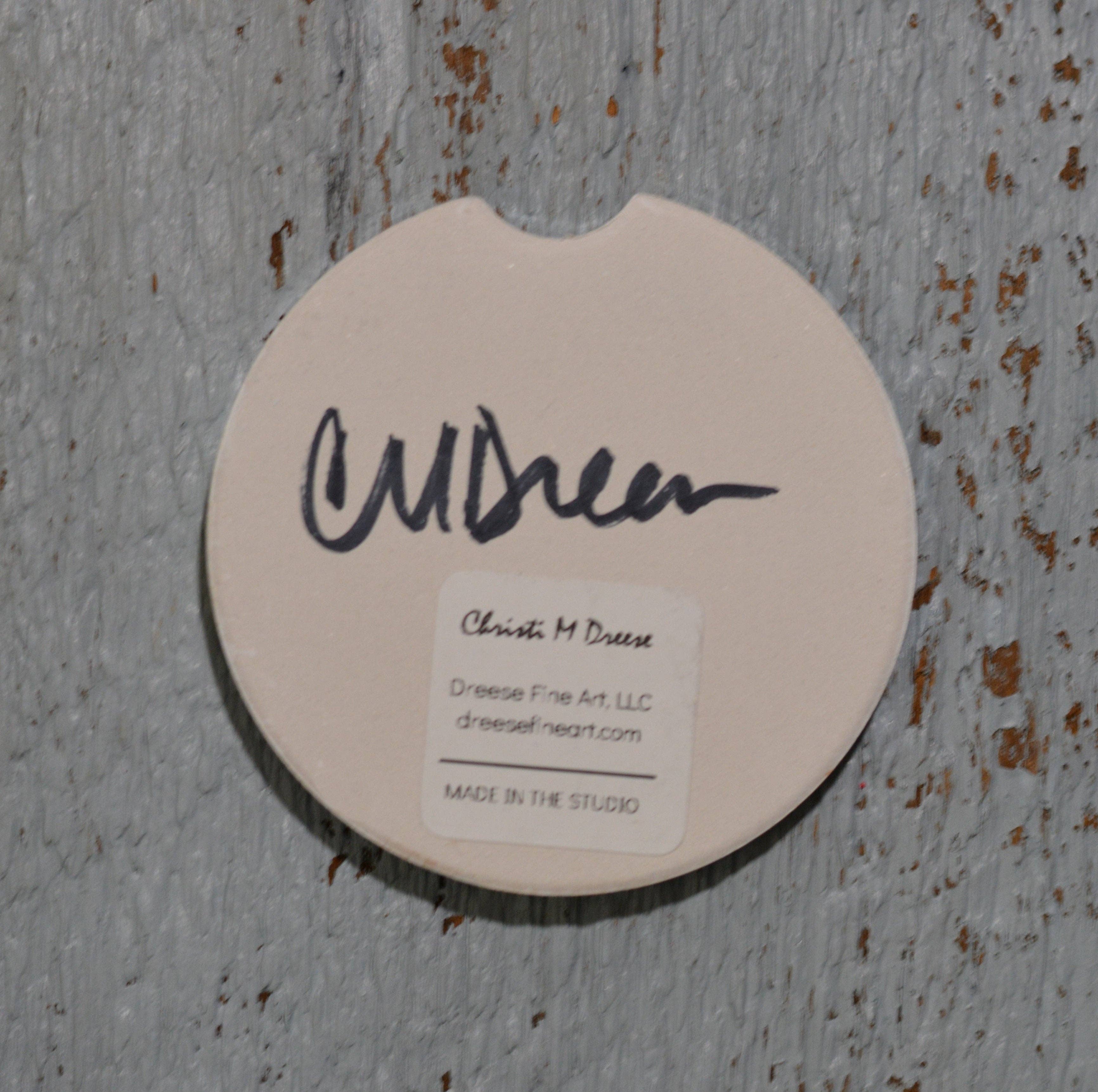 Dreese Fine Art – wholesale Underlägg för bil – Unisex – Bilunderlägg: Round Island Lighthouse Mackinac Island. Konstnär Christi Dreese1