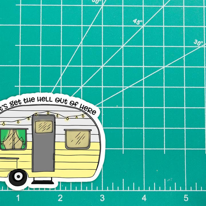 Greetings from Bergen Place - Wholesale Sticker - Let's Get the Hell Out of Here Sticker1