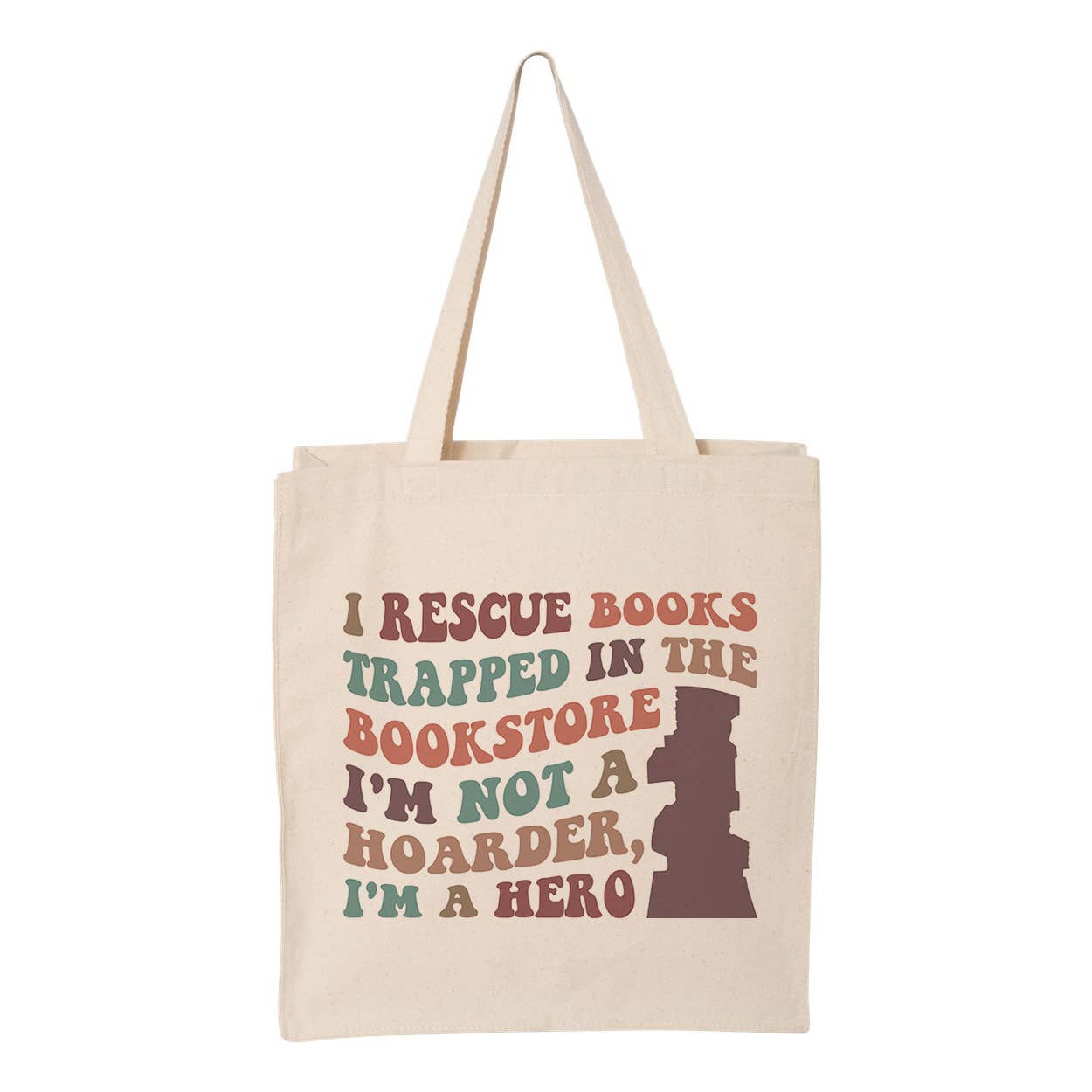 Lucky Luna Apparel – Engroshandel Tote bag - Dame – I Rescue Books Mulepose1