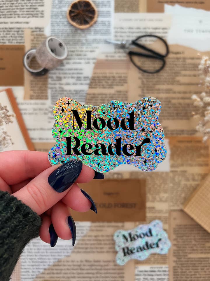 Mood Reader Holo Glitter Sticker, 2x3in for wholesale by Twelfth Pine