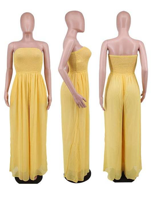 Flarix - Wholesale Jumpsuit - Women's - tube chiffon wide leg jumpsuits9