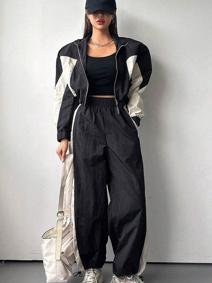 SVART Sportigt träningsbyxset för wholesale på Faire