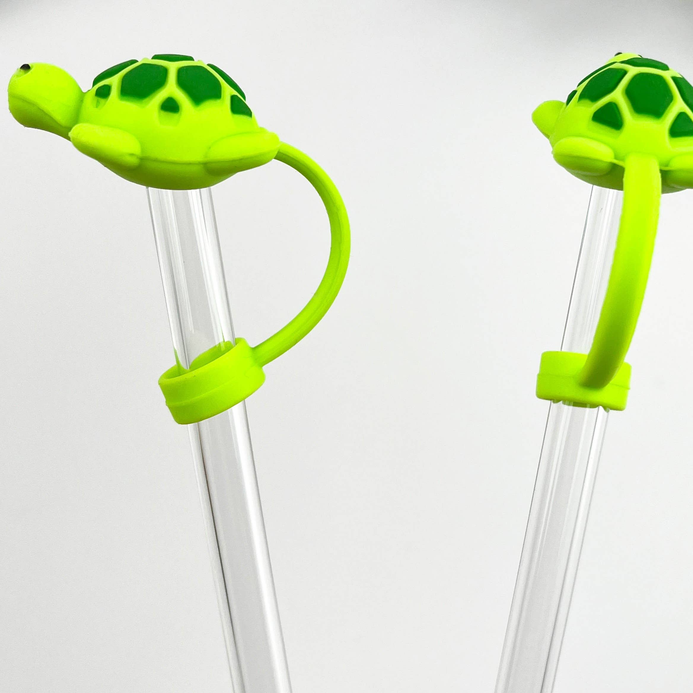 4 st 4 st gröna havssköldpaddor sugrörstoppare set för wholesale på Faire3