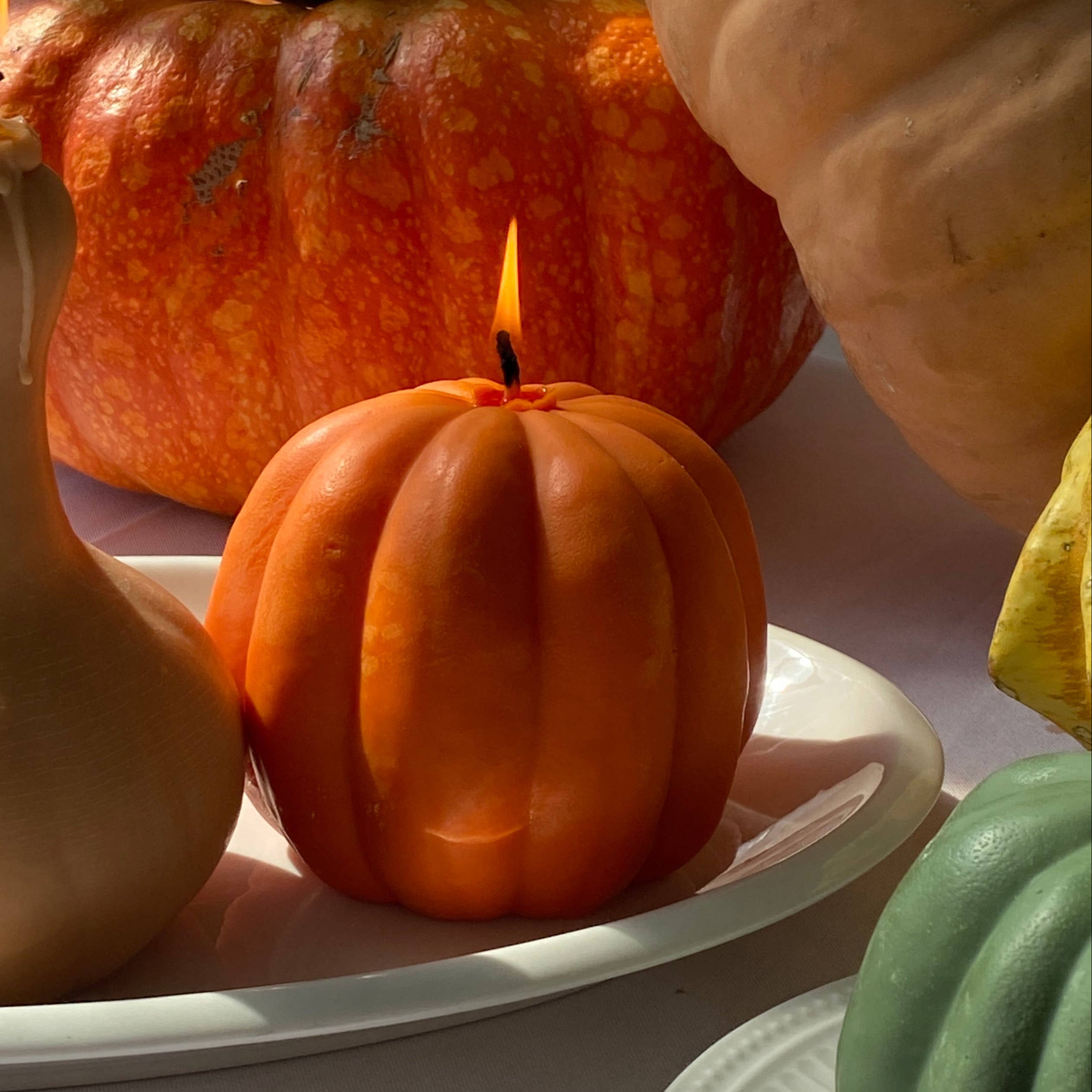 Orange Pumpkin Candle for wholesale on Faire