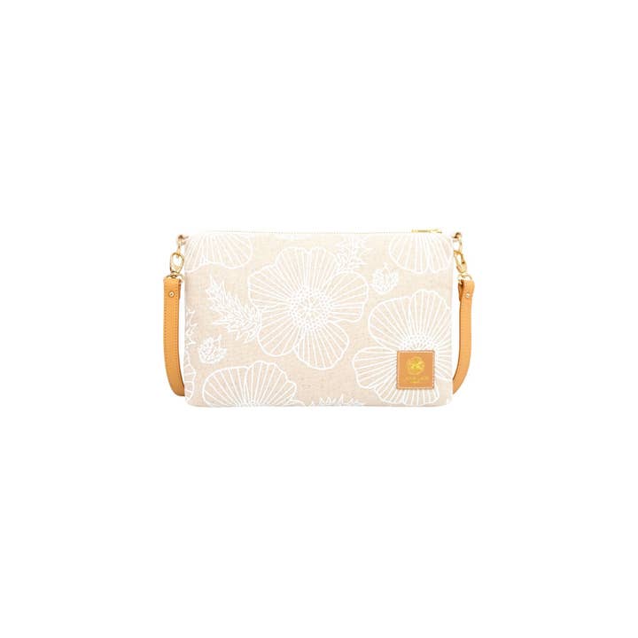 Slim Zipper Cross Body • Pua Kala • White Collection for wholesale by Jana Lam