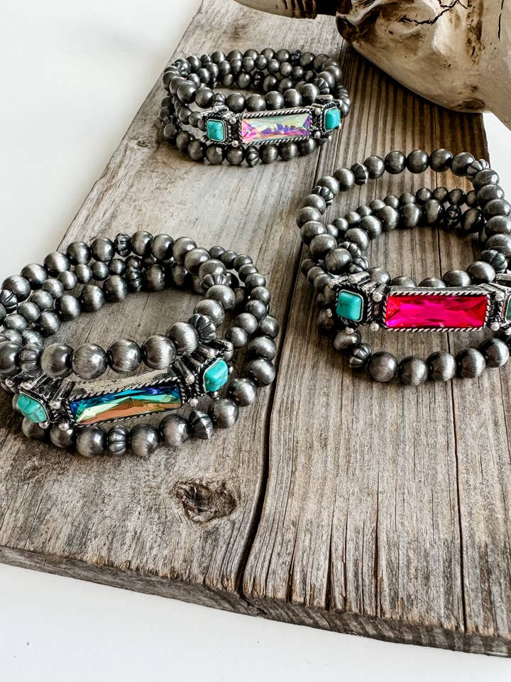 WESTERN STYLE BEADED BRACELET SET for wholesale by Boho Ranch Shop