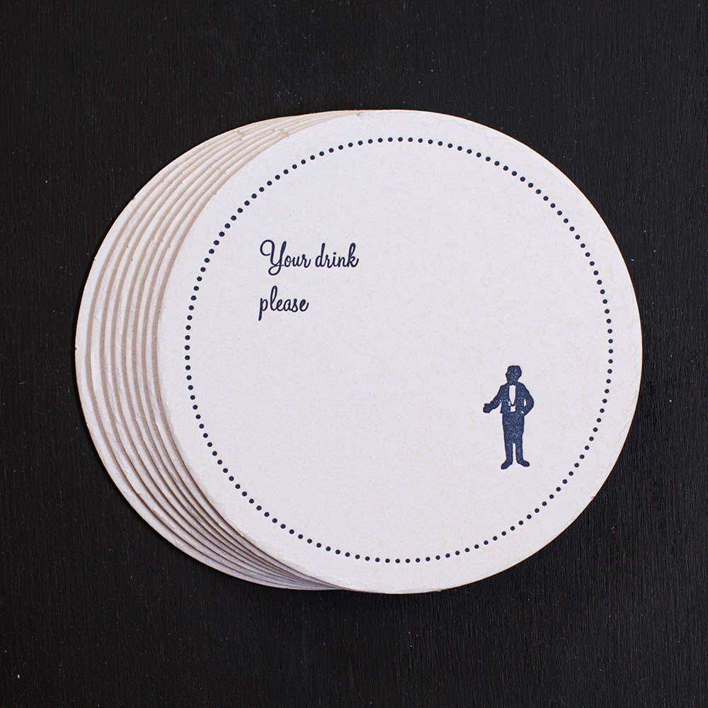 Ancesserie Letterpress - Wholesale Coasters - Perfect Gentleman Coasters