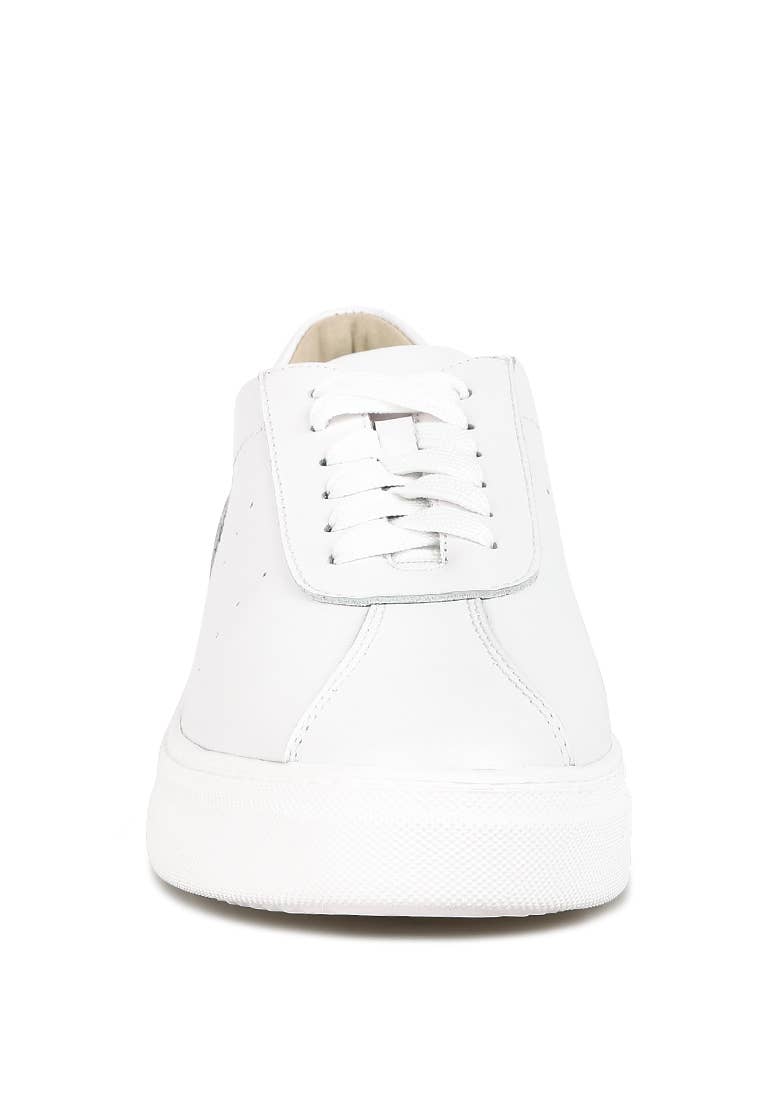 Rag Company - Vente Baskets tendance – femme - Sneakers à lacets en cuir uni Magull13
