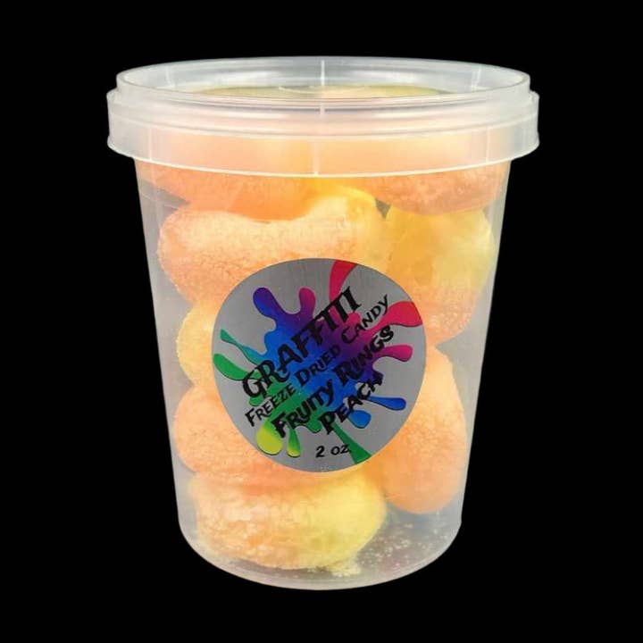 Fruity Rings - Perzik Vriesdroog Snoepjes voor wholesale door Graffiti Snacks LLC