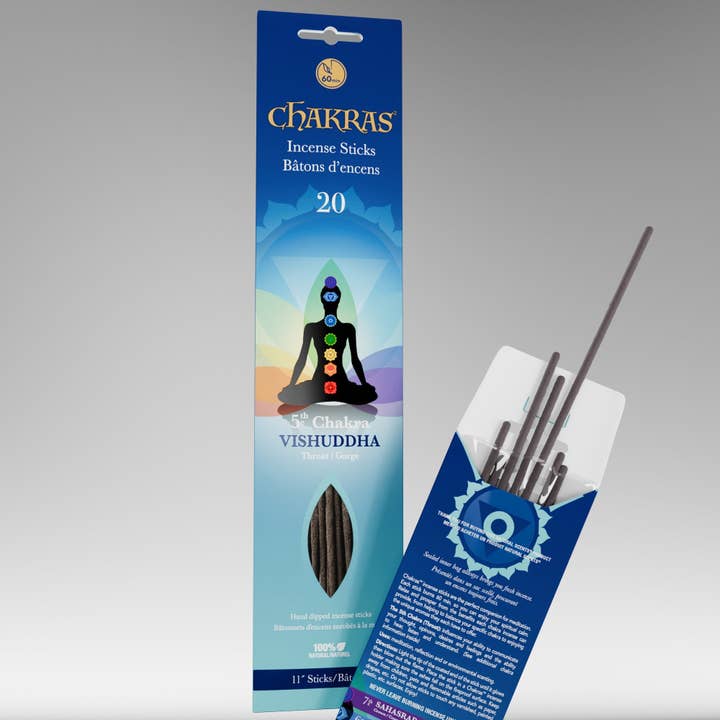 Chakras #05 Bâtonnets d'encens Vishuddha pour la vente par NATURAL SCENTS