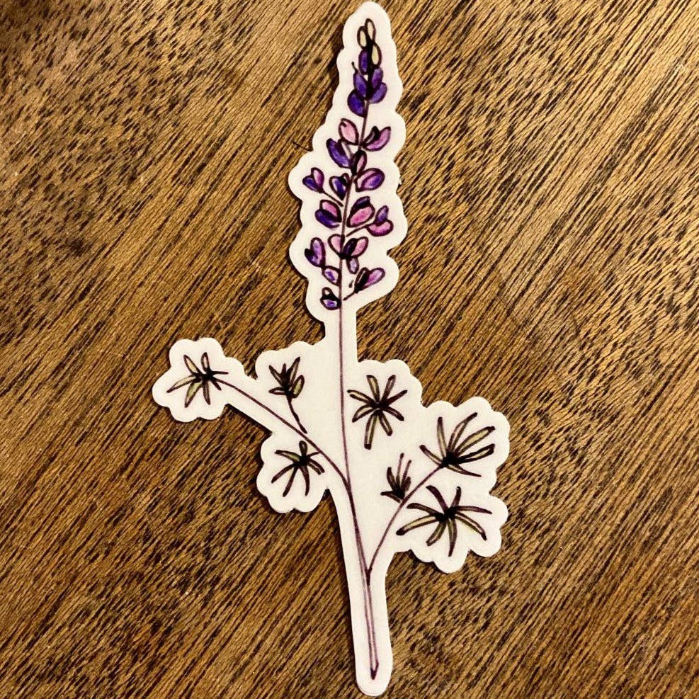 Red Umbrella Designs - Wholesale Sticker - Peplow Lupine Sticker2