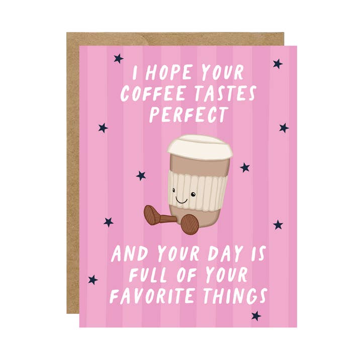 Perfect Latte Jelly - Coffee Cafe Card for wholesale by Simple Whimsy