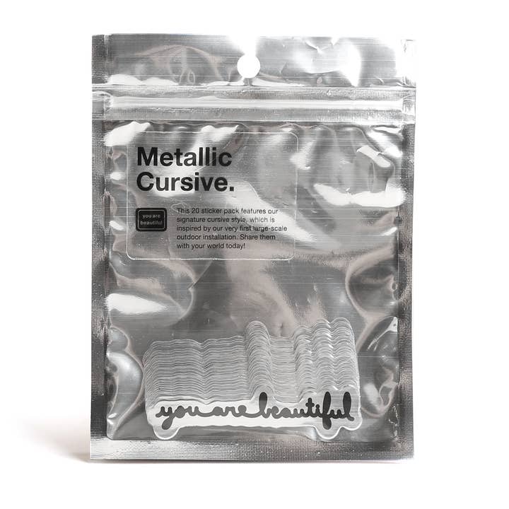 You Are Beautiful - Wholesale Sticker - You Are Beautiful Cursive Brushed Stickers2