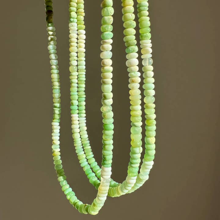Opal Beaded Necklace |Natural Green |Earthy Gemstone Jewelry for wholesale by Anokhi Green | Handmade Gemstone Jewelry