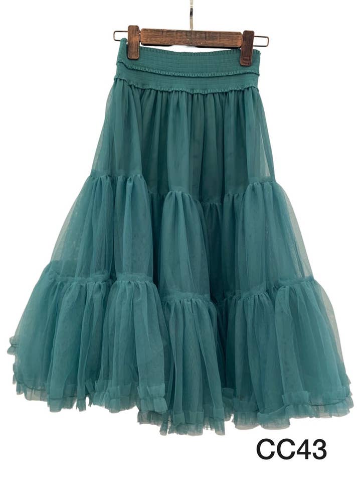 Invitadissimas - Wholesale Skirt - Women's - Pompous tulle midi skirt J875117