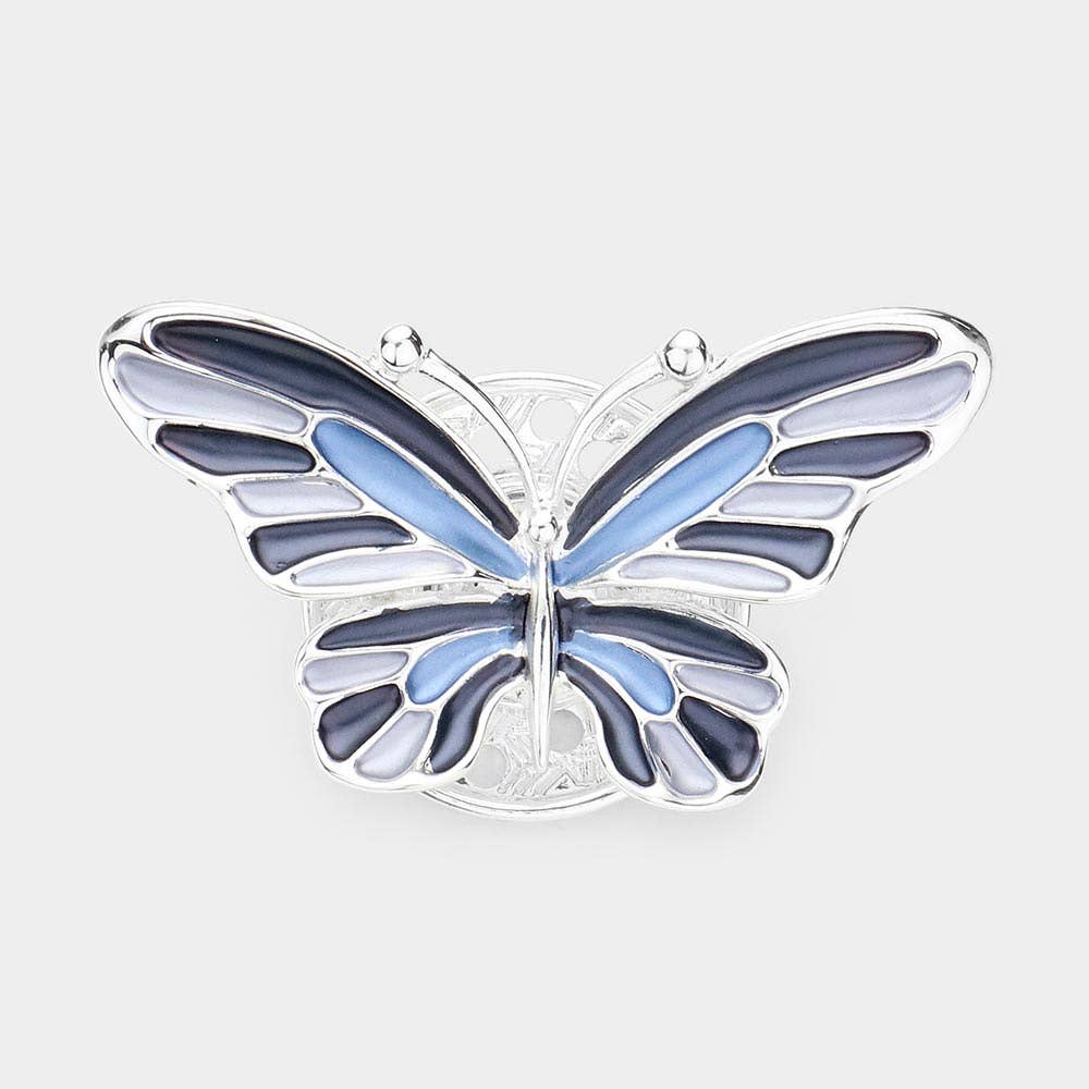 Sensibling Corp. - Wholesale Brooch - Colored Metal Butterfly Magnetic Brooch0