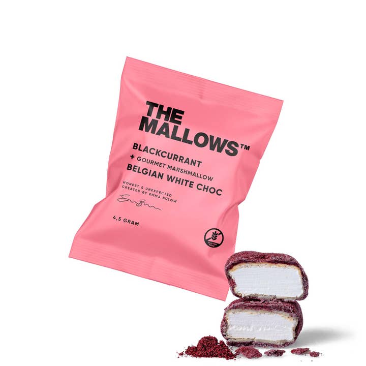 BLACKCURRANT & WHITE CHOC FLOWPACK 4.5G for wholesale by The Mallows