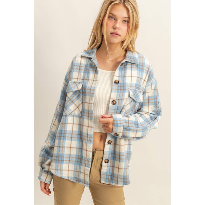 Collared Plaid Shacket and other Purchase Wholesale phiona. Free Returns & Net 60 Terms on Faire trending on Faire.