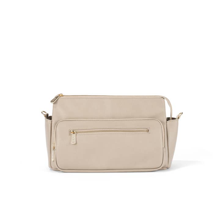 OiOi - Wholesale Diaper Bag - Baby - Multitasker Pram Caddy 2.0 - Oat Vegan Leather7