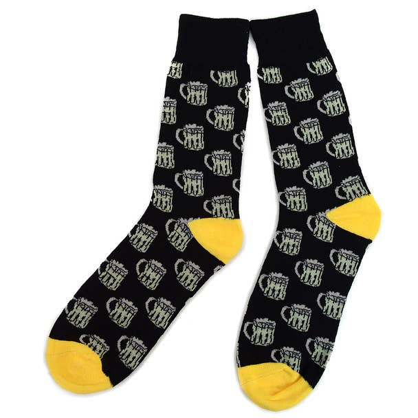 Selini New York - Wholesale Socks - Men's - Men's Beer Mugs Novelty Socks2