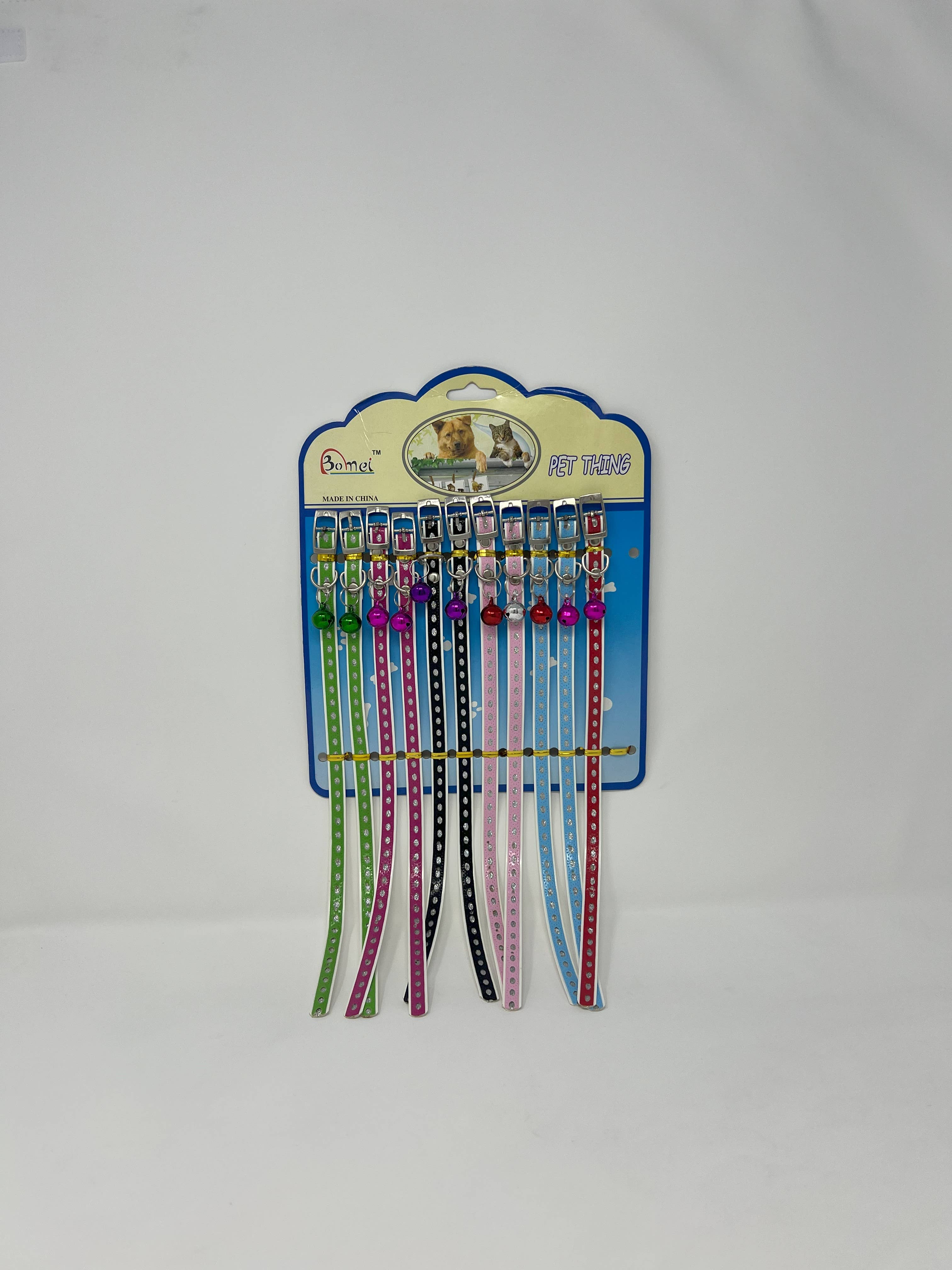 USA HomeMax - Wholesale Pet Collar - Cat - Cat Collar w/ Bell on Display Card Assorted Colors